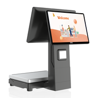 Sistema POS Todo en Uno con Escáner para Android y Windows 10, Máquina de Inventario y Caja Registradora con Báscula para Tienda de Abarrotes