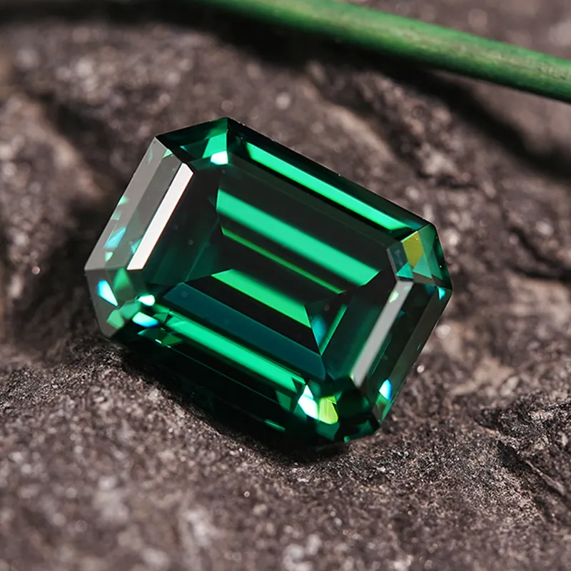Venta al por mayor pulsera de tenis hidrotermal Colombia ruso de Zambia Natural verde esmeralda anillo de piedra