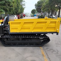 Dumper chenillé diesel Euro5 de 3 tonnes, transporteur à chenilles pour le transport de matériaux en vrac sur chantier
