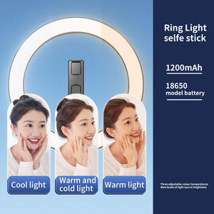 Justlink 2.3M Ring Light Selfie Stick Trépied 1200mAh Batterie 18650 Télécommande BT 3 Températures de Couleur 9 Niveaux de Luminosité pour Diffusion en Direct - Product Image 6