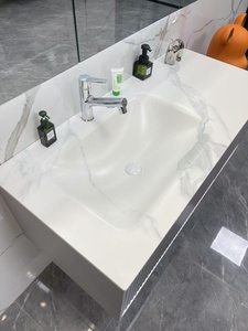 Mühendislik prefabrik beyaz yapay mermer tezgahı granit mutfak ada otel daire tuvalet yemek için - Product Image 6