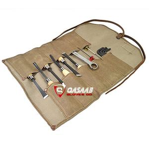 Perfect <b>Roll</b>-Bag Waxed <b>Canvas</b>-Knife Carrier-Portable Chef-Knife Pouch-Holders Portable-Travel Tool <b>Roll</b> Bag - Product Image 2