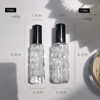 Flacon cosmétique de luxe en verre de 10 ml, vide, avec bouchon or rose, pour parfum ou produits cosmétiques (ex. Bitter Melon)