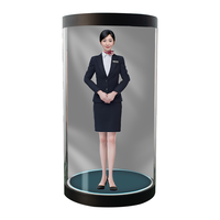 Cylindre holographique 3D HoloTube interactif IA, résolution 4K, angle de vision à 360°, affichage publicitaire OEM pour l'éducation en intérieur