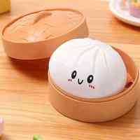 Jouet Squishy Promotionnel Géant en Forme de Dumpling 25cm, Squishy Jumbo Dumpling, Jouets Squishy Bao Bun, Jouet Anti-Stress