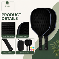 Ensemble de raquettes de pickleball en bois de peuplier, directement de l'usine
