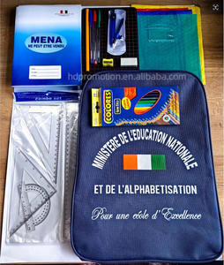 Côte d'Ivoire Haïti Gouvernement Bid CM1 <span class=keywords><strong>CM2</strong></span> Étudiant <span class=keywords><strong>Sac</strong></span> D'école Kit Papeterie Ensemble <span class=keywords><strong>pour</strong></span> Enfants - Product Image 1