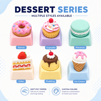 Custom Soft PVC 3D Dessert Keycaps Cute Donut Cupcake Ice Cream Key Caps Kawaii Artisan Keycap for Mechanical Keyboard Wholesale
