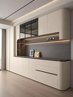 Buffet intelligent à capteur LED personnalisé, avec éclairage et compartiment à couverts, pour salle à manger de luxe