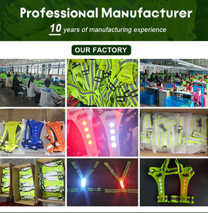 عالية الجودة تشغيل وامض مصباح ليد عاكسة الأرجواني الرياضة في الهواء الطلق قابل للتعديل usb قابل لإعادة الشحن سترة Led السلامة ce تشغيل - Product Image 6