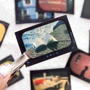 50 fogli/confezione Materiali fai da te con scenari retrò per quaderni di dimensioni ridotte, serie What Time Is IT Over There, adesivi per collage - Product Image 2