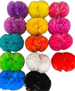 <span class=keywords><strong>Pon</strong></span> <span class=keywords><strong>Pon</strong></span> per Cheerleading Personalizzati OEM all'Ingrosso, Ecologici in Plastica Olografica con Nastri Misti Arancioni - Product Image 1