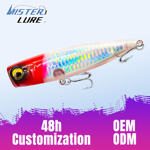 Señuelo de Pesca MISTER LURE, Popper de Plástico de 105 mm y 22.8 g con Ojos 3D, Color Personalizado, Holográfico, Fuerte Reflexión, Plástico ABS - Product Image 1