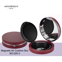 Nieuwe design wijnrode magnetische air cushion compact poeder verpakking cushion compact doosje voor make-up cosmetica verpakking nude kleur