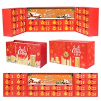Boîte cadeau cosmétique vide, calendrier de l'avent de 24 jours, boîte en carton personnalisée, boîte à biscuits, boîte à chocolat, emballage, boîte cadeau magnétique de Noël