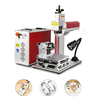Machine de marquage laser à fibre de type séparé Mopa JPT 2.5D 3D 50W 60W 80W 100W avec mini-imprimante rotative pour petites entreprises