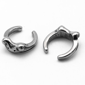yunnique Cuff <b>Earrings</b> Titanium Steel Bull Head Design For Men And Women Fashion Jewelry Geometric Animal Shape - Product Image 3
