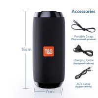 Tragbarer Lautsprecher für Draußen Kabelloser Woofer Freisprechfunktion/FM/TF-Karte/USB-Stick Verbindung mit Mobiltelefon/Tablet/Fernseher TG117