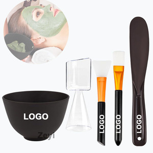 Kit de Mezcla de Mascarillas DIY con Logotipo Personalizado, Tazón de Silicona, Espátula, Aplicador de Mascarillas y Taza Medidora - Product Image 1
