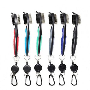 Brosse et nettoyeur de club de golf rétractables de 2 pieds avec mousqueton en aluminium, outils de nettoyage qui se fixent facilement au sac de golf, cadeau - Product Image 4