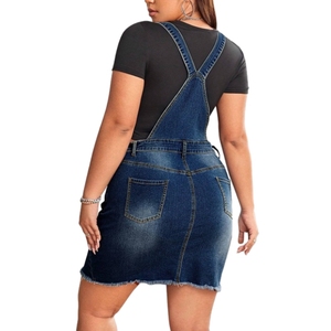 Nouvelle arrivée Robe salopette en jean sans manches à franges et multi-poches pour femmes Mode - Product Image 3