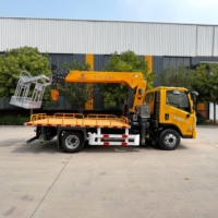 FOTON M5 Manipulateur de capacité de charge élevée de 6.3 tonnes/grue aérienne montée sur camion à bras télescopique à flèche droite télécommandée
