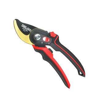 Delixi 전기 원예 뾰족한 전정 크롬 플레이트 가위 부드러운 고무 손잡이 과일 야채 분재 커터 정원 가지 - Product Image 1