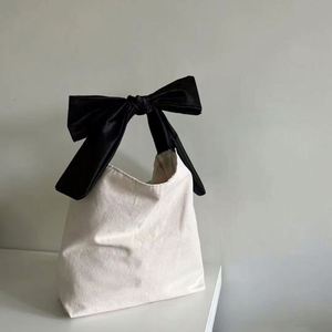 Lilalila Fashion Design Bow Hobo Casual Cute Girl Teenage Ladies Shopping Canvas Tote <b>Bag</b> - Product Image 2