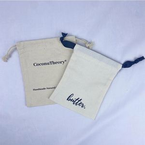 Hot Sale Custom Organic Cotton Canvas Muslin Biodegradable <b>Drawstring</b> Bag Gift Craft Jewelry Packaging Dust <b>Pouch</b> Custom Logo - Product Image 3