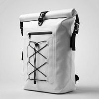 Sac isotherme imperméable en PVC de 25 L, sac à dos étanche à fermeture roll-top pour garder les boissons fraîches, idéal pour le camping en plein air, la plage ou les fêtes