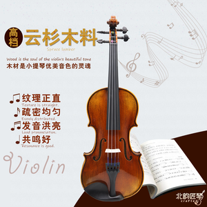 Acoustic Violin Spruce Top Maple Back Ebony Fingerboard Steel <b>Strings</b> Lacquered Finish Student Music <b>Instrument</b> - Product Image 4