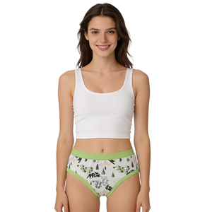 Culottes Confortables en Coton Imprimé <span class=keywords><strong>Panda</strong></span>, Coupe Mi-Haute, Douces, pour Adultes, Style Quotidien Adorable pour Femmes - Product Image 6