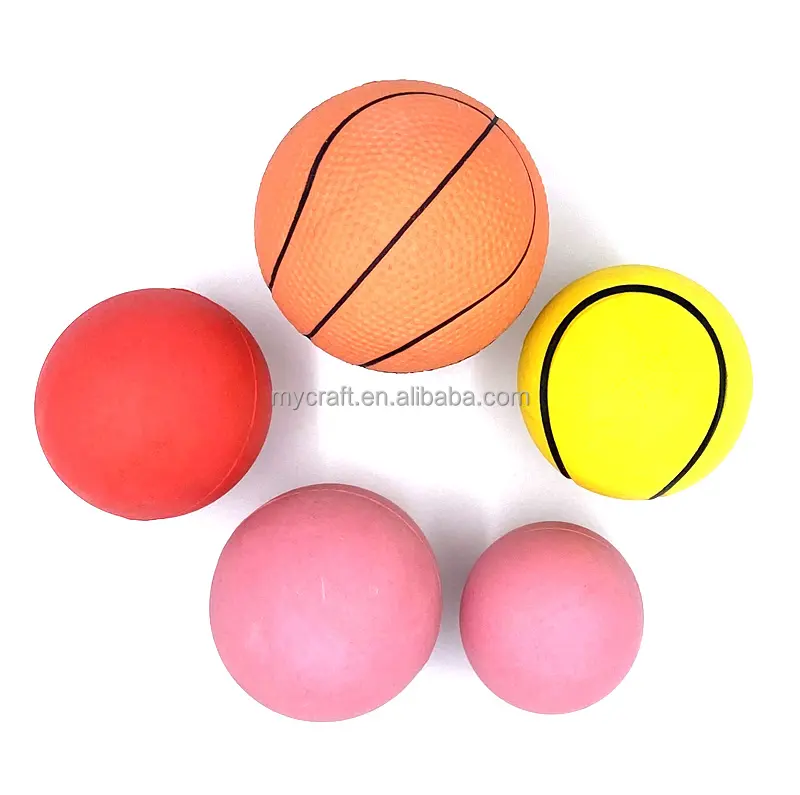 Yiwu soft giant sponge foam skip rubber ball rubber bouncy toy balls produce