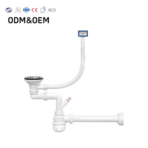 Kit de siphon pour lavabo et évacuation de cuisine, siphon en P, gain de place, fabricant chinois - Product Image 1