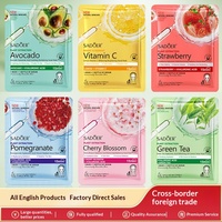 Fruit Hyaluronzuur Serie Glycerine Niacinamide Hydraterende Gezichtsmasker 25ml SADOER Dames Skincare Groothandel Aangepast Logo