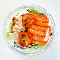 8 Oz 12 Oz 24 Oz Ronde Wegwerp Transparante Afhaallocatie Bakjes PET Plastic Fruit Salade Schaal