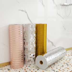 Design géométrique moderne Peel Stick papiers peints texture métallique auto-adhésive pour <span class=keywords><strong>cuisine</strong></span> salle de bain hôtel décoration murale étanche - Product Image 4