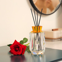 Diffuseur de parfum en verre vide de luxe avec bâtonnets en cristal, pour hôtel, salle de bain, chambre, décoration intérieure, distributeur de senteur ZiYi