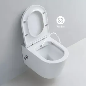 Aidi grosir Dinding Hung Toilet mangkuk Bidet kamar mandi WC sanitasi Inodoro tanpa bingkai lemari air Bidet