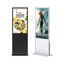 Pantalla infrarroja vertical para interiores 4K, tótem de señalización digital personalizado 43 50 55 pulgadas, señalización digital Android