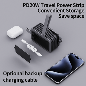 Portable voyage d'affaires <span class=keywords><strong>Camping</strong></span> cordon d'alimentation enroulé bande d'alimentation Eu Smart PD 20W USB type-c parasurtenseur <span class=keywords><strong>prise</strong></span> carte d'extension - Product Image 6