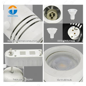 Tienda interior moderna Aluminio 2 3 4 Sistema de iluminación de riel de alambre Focos GU10 Lámpara de pista de punto LED Carcasa <span class=keywords><strong>MR16</strong></span> Accesorio de iluminación de pista - Product Image 5