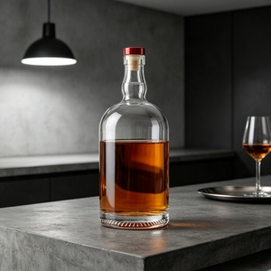 Botella <span class=keywords><strong>de</strong></span> Licor <span class=keywords><strong>de</strong></span> Vidrio Negro Mate Antiguo <span class=keywords><strong>con</strong></span> <span class=keywords><strong>Forma</strong></span> <span class=keywords><strong>de</strong></span> <span class=keywords><strong>Calavera</strong></span> <span class=keywords><strong>de</strong></span> 200 ml para Vino, <span class=keywords><strong>Vodka</strong></span>, Whisky, Brandy, Ginebra, Ron, Tequila, <span class=keywords><strong>con</strong></span> Tapón <span class=keywords><strong>de</strong></span> Corcho - Product Image 1
