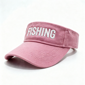 Visera de Pesca con Logotipo Bordado Personalizado, Visera Curva, Parte Superior Vacía, Ajustable para Exteriores - Product Image 3