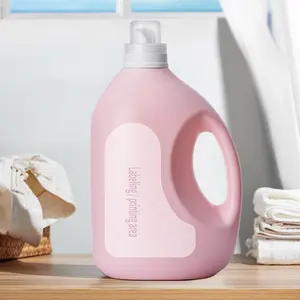 Venda quente HDPE 2.5L rosa vazio amaciante líquido lavanderia detergente plástico embalagem garrafa