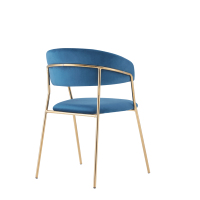 Chaise de salle à manger en métal confortable, recouverte de velours moderne de luxe, prix spécial Alibaba, pour la maison et les restaurants