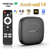 Fabricante de TV Box Mortal T1 Smart Android 14.0 TV Box Versión Global Reproductor Multimedia Streaming Wifi6 4K BT5 Asistente de Voz