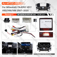 Ensemble complet d'écran large de 12,3 pouces pour Mitsubishi Pajero V97/V93/V99/V88 2007-2020, accessoires de panneau de lecteur DVD de voiture