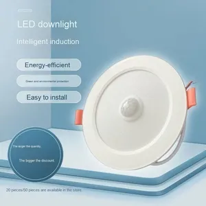 Hiện đại sang trọng PIR <span class=keywords><strong>Led</strong></span> Downlight Radar âm thanh điều khiển ánh sáng thông minh hành lang IP44 nhôm đèn cơ thể chuyển động phòng khách SAA - Product Image 5