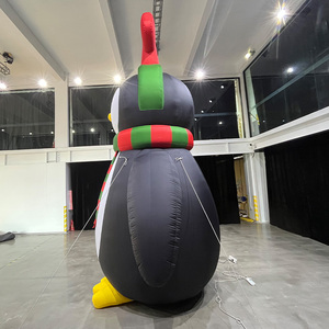 Tùy chỉnh khổng lồ dễ thương chim cánh cụt Inflatable với giáng sinh khăn và gạc headband cho kỳ nghỉ trang trí nội thất - Product Image 5